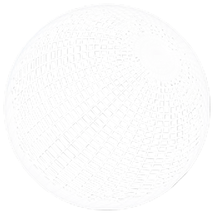 a white sphere with a black background